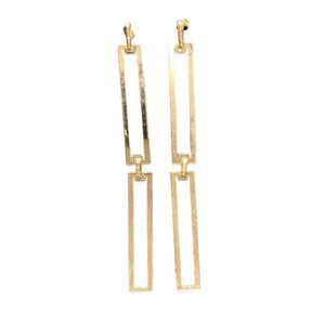 Gold Link Pierced Earrings New